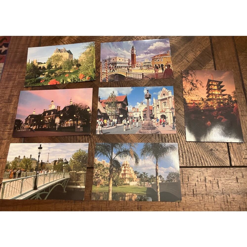 Vintage Epcot Center Disney Postcard‎ Lot 1982, Unused, *New, lot of 7